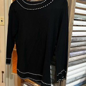 Dress Barn Black & White Sweater, Size S